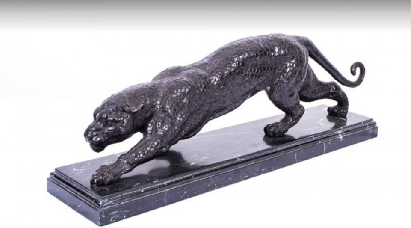 Marble Leopard Statue