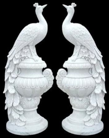 Marble Peacock Statue