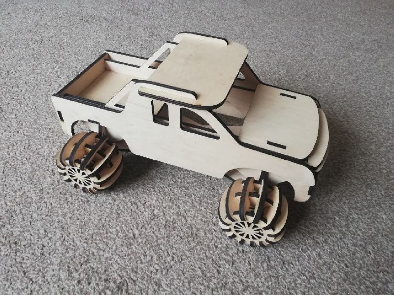 Laser Cut Wooden Toy Car