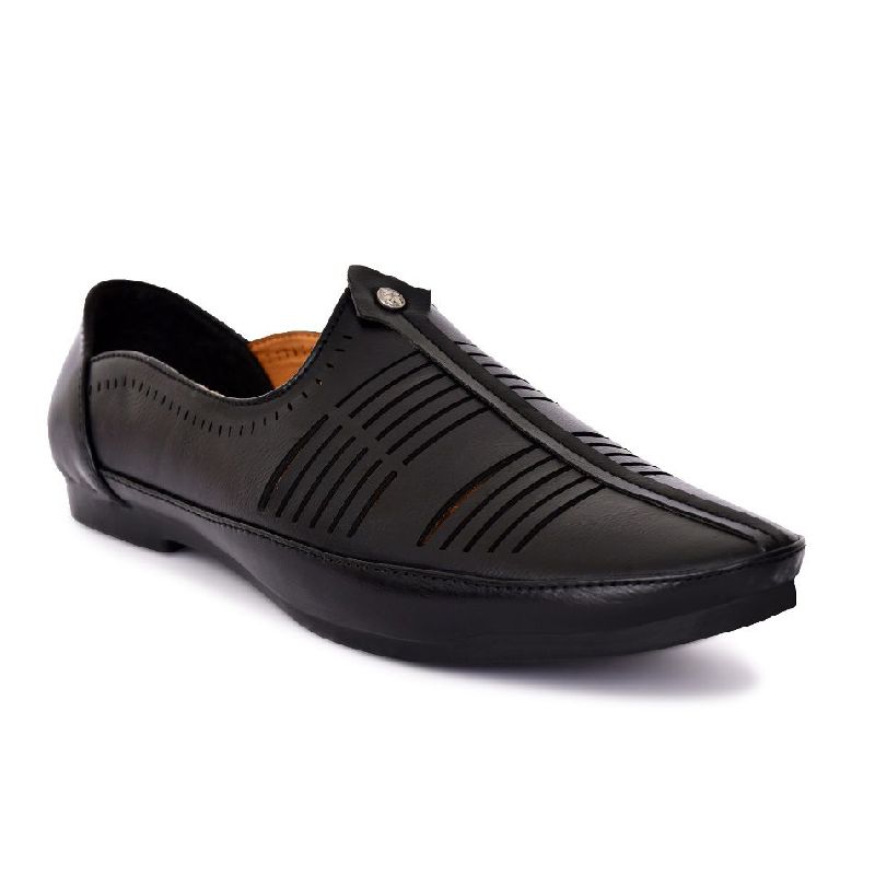 Men\'s Black Nagra Loafer Shoes