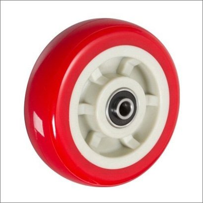 Red PU Caster Wheel