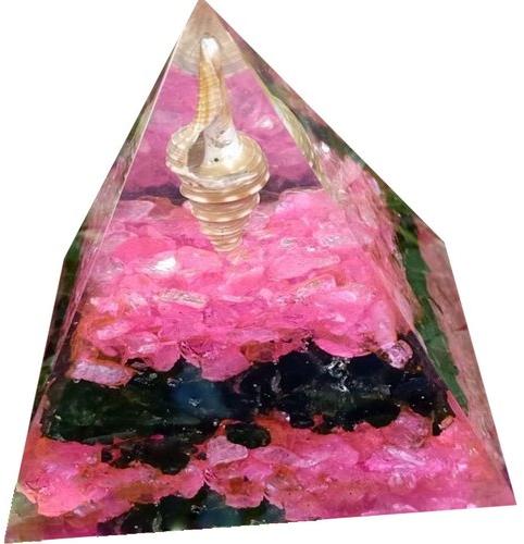 Pink Tourmaline Orgonite Pyramid