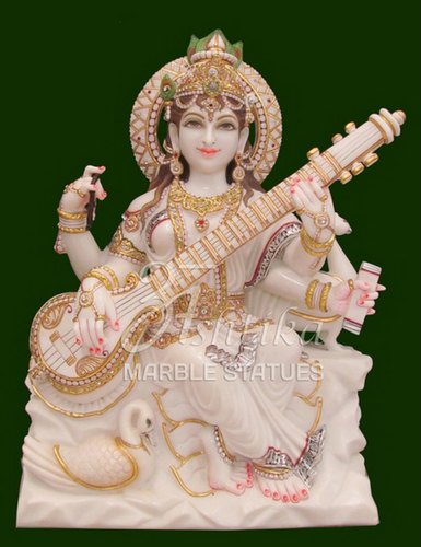 Makrana Marble Saraswati Statue