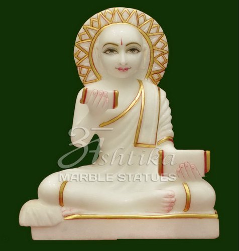 Marble Gautam Swami Statue