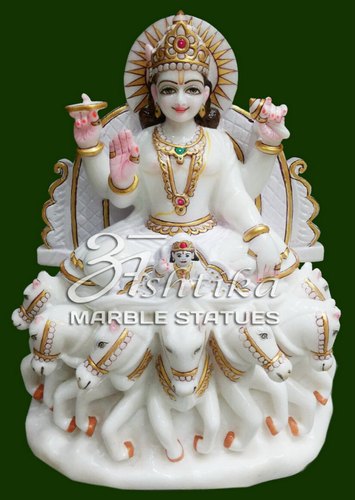 Marble Surya Bhagwan Statue