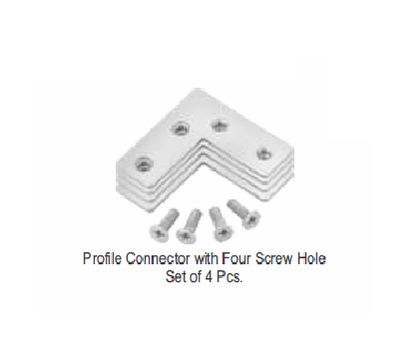 Profile Connector with Four Screw Hole