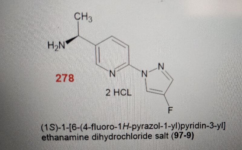 (S)-1-(6-(4-fluoro-1H-pyrazol-1-yl)pyridin-3-ylethanamine hydrochloride