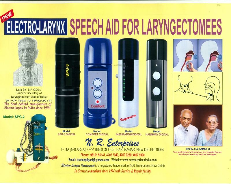 Digital Electrolarynx Speech Aids