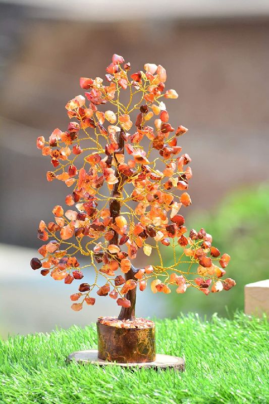 300 Beads Red Carnelian Gemstone Tree