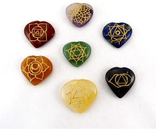 Seven Chakra Heart Set