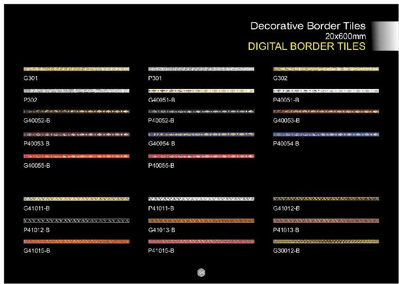 20x600mm Digital Border Tiles