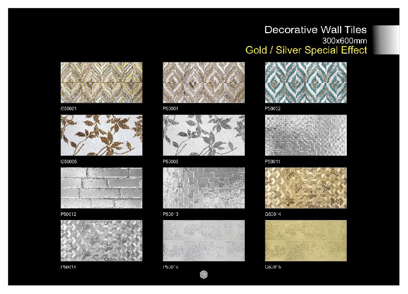 Golden & Silver Special Effect Wall Tiles