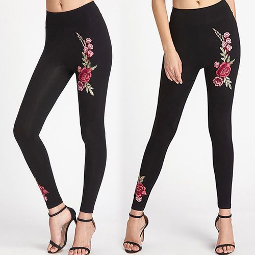 Ladies Embroidered Leggings