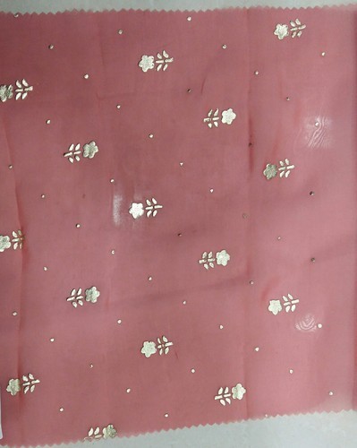 Crepe Foil Printed Polyester Fabric