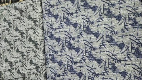 Dot Knit Melange Printed Fabric