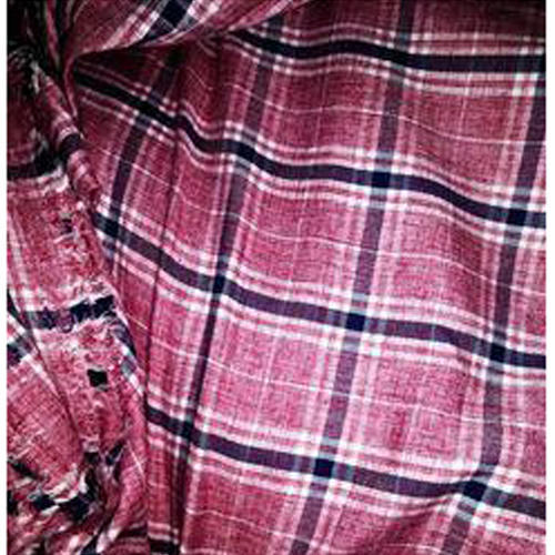 Melange Check Lycra Fabric