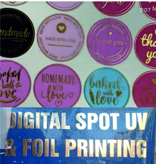 Embossed UV Foil Cards & Sticker