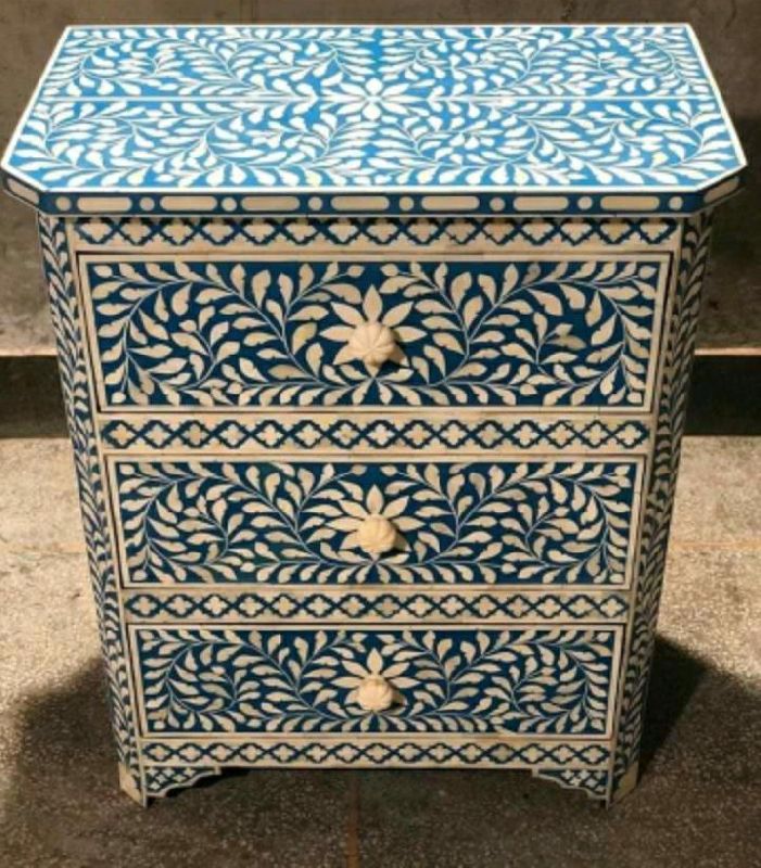 Bone Inlay Bedside Drawer