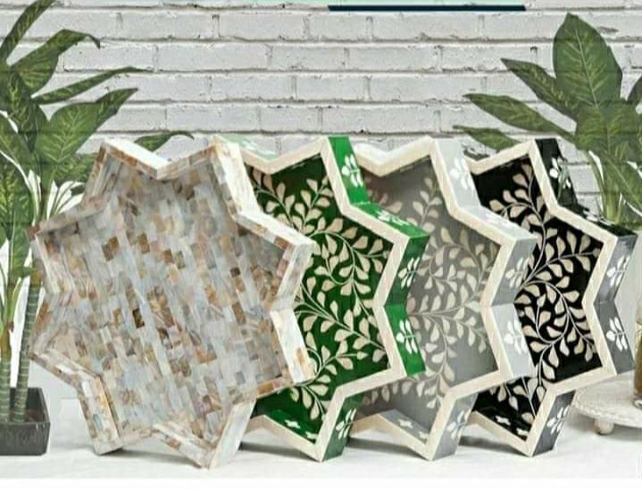 Mother of Pearl Star Serving Tray
