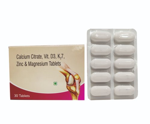 Calcium Citrate Vitamin D3 Vitamin K27 Zinc Magnesium Tablets