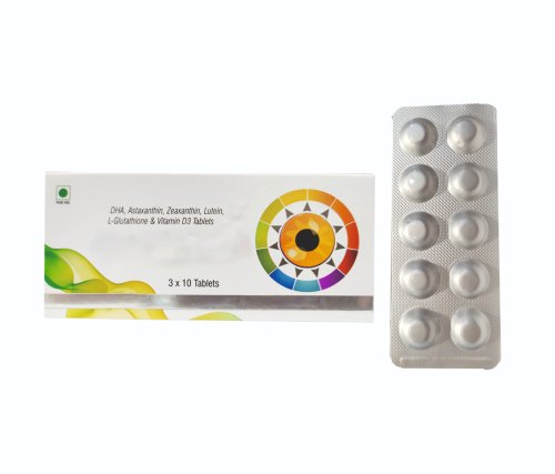 DHA Astaxanthin Zeaxanthin Lutein L-Glutathione Vitamin D3 Tablets