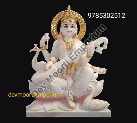 Marble Saraswati Mata Statue