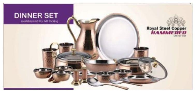 Copper Dinner Sets 63 Pieces