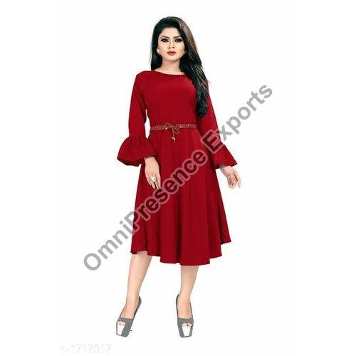 Ladies Plain One Piece Dress