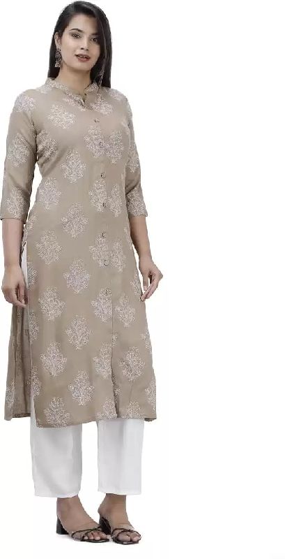 Ladies long kurta sale with palazzo