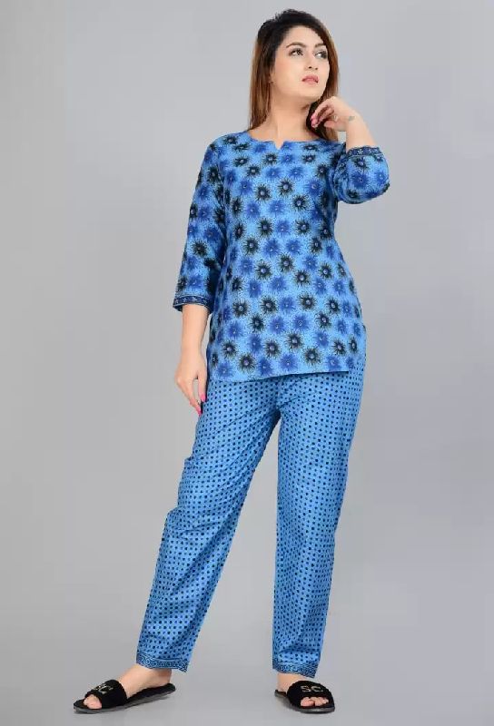 Ladies Dark Blue Top And Pant Set - Manufacturer Exporter Supplier from  Jaipur India