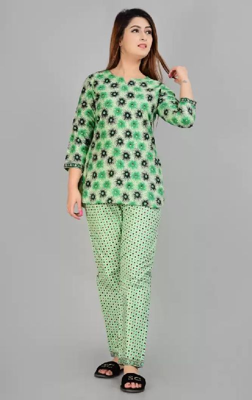 Ladies Dark Green Top And Pant Set Manufacturer Supplier from