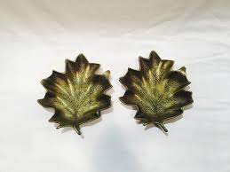 Brass Maple Leaf Center Piece Bowl