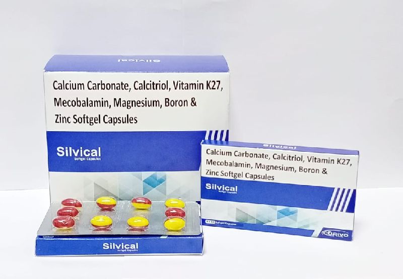 calcium carbonate vitamin k27 mecobalamin boron zinc softgel capsules
