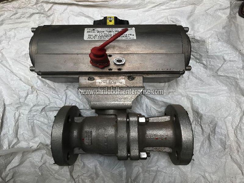 Pneumatic Actuator SS Flange End Ball Valve