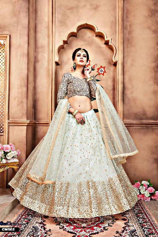 Shop Stunning White Embroidered Lehenga Online in USA with Dupatta – Pure  Elegance