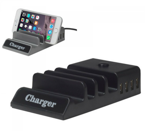 4 Port Charger with Mobile Stand