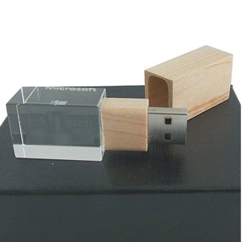 Wooden Crystal Pen Drive