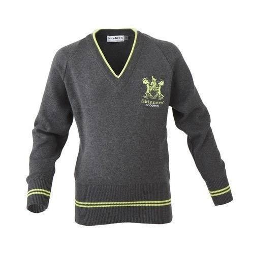Grey School Uniform Sweater