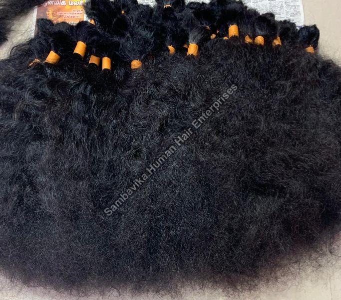 Single Drawn Bulk Curly Hair Manufacturer Exporter in Dindigul India