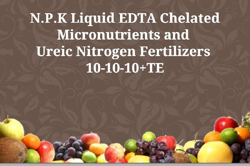 NPK Liquid EDTA Chelated Micronutrient and Ureic Nitrogen Fertilizer