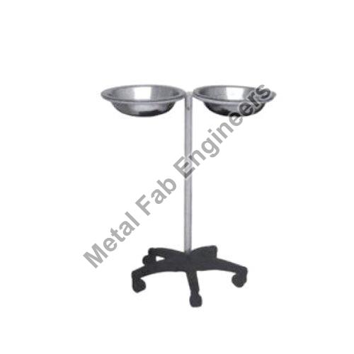 Hospital Double Bowl Stand