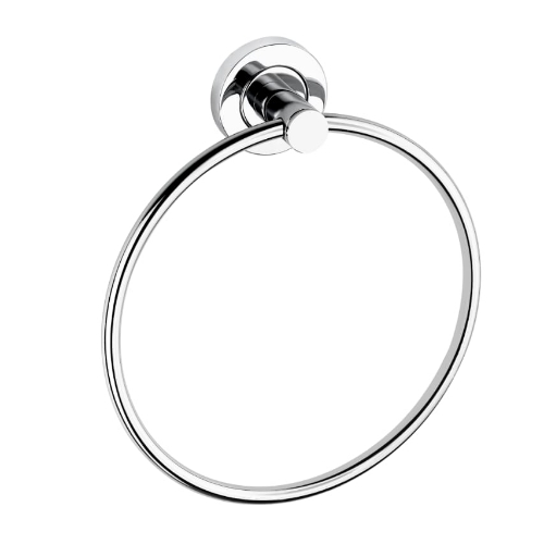 SS Heavy Solid Concealed Round Towel Ring