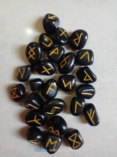 Black Obsidian Rune Set