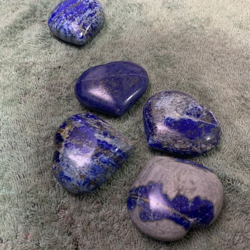 Heart Shaped Lapis Lazuli Plam Gemstones