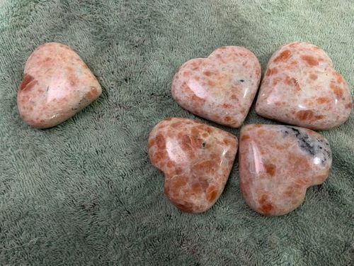 Heart Shaped Sunstone Gemstone