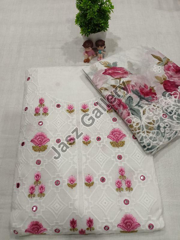 Lucknowi Chikankari Unstitched Suit