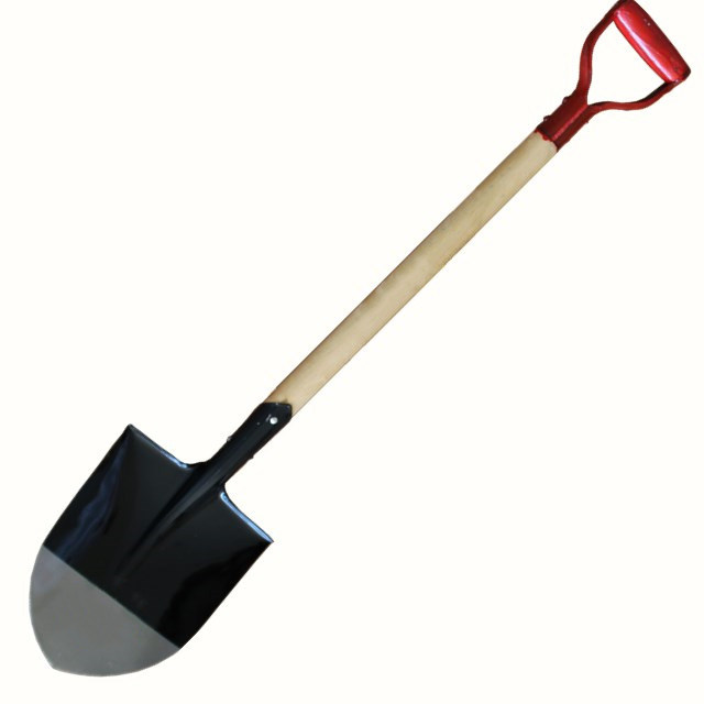 Carbon Steel Border Spade with Wooden Handle