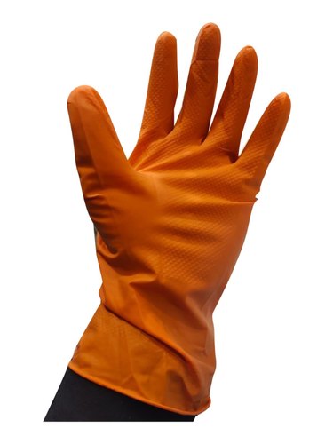 Wholesale Orange Rubber Household Gloves Supplier from Delhi India