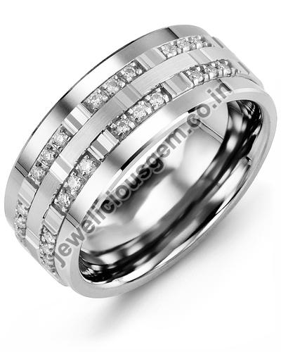 25CT Mens Diamond Wedding Band Ring 14K - Adina Jewelers-baongoctrading.com.vn