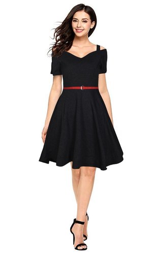 Black Mystery Dress | Black Gown | Black Cocktail Dress – Foxy Indian